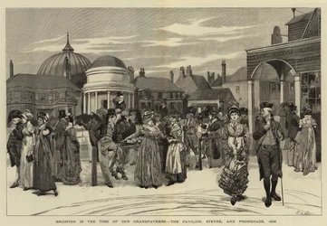 Brighton za časů našich dědů, pavilon, Steyne a promenáda, 1805